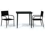  Vrtna jedilna garnitura 3-delna črna, (20673067) | Shoptok.si