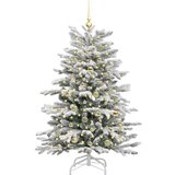 vidaXL Umetno Zložljivo Božično Drevo Bela 150 cm PE in PVC | Shoptok.si