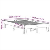 vidaXL Posteljni okvir brez vzmetnice voščeno rjav 135x190 cm borovina, (21369165) | Shoptok.si