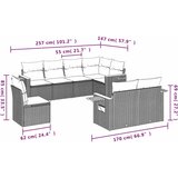  8-dijelni set vrtnih sofa od poliratana s jastucima crni | shoptok.hr