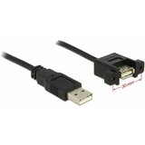 Delock Podaljšek USB A-A 1m vgradni črn 85106 Cene