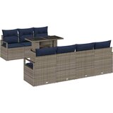  Sjedeća garnitura za vrt 8 pcs Siva i tamnoplava poliratan | shoptok.hr