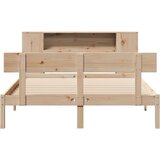 vidaXL Krevet s regalom za knjige bez madraca 160x200 cm od borovine | shoptok.hr