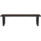  Zidna polica za umivaonik od čelika i masivne hrastovine Smeđa 100 x 60 x 2 cm | Shoptok.si