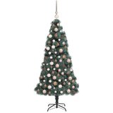  Umjetno božićno drvce s rasvjetom i setom kuglica Zelena 120 cm | shoptok.hr