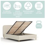 Maison de Rêve Zeleni tapecirani bračni krevet s prostorom za odlaganje s podnicom 160x200 cm Noto – | shoptok.hr
