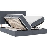  Krevet s od storage s madracem Tamno siva 200 x 200 cm Baršun - Tamno siva 200 x 200 cm Gladak dizajn | shoptok.hr