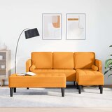  2-delni kavč s blazinami temno rumena tkanina, (22094667) | Shoptok.si