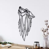 Wallxpert metalni zidni ukras 5065, geometrijski vuk koji zavija, 55 x 90 cm, crni | Eponuda.com