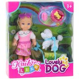 Mini Doll Set with a Dog on a Leash, Bowl with a Bone | shoptok.hr