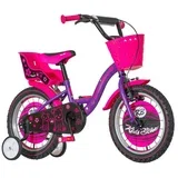 Bicikl za decu visitor 16" liloo kids ljubičasta, 5g+