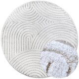 Elle Decoration Bela okrogla preproga ø 200 cm Panglao New York White – Cene