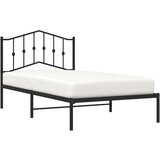 Metalni okvir za krevet s uzglavljem crni 100x190 cm | shoptok.hr