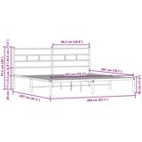  Okvir kreveta bez madraca s uzglavljem boja hrasta 200x200 cm | shoptok.hr