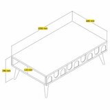 Hanah home Club sto Lyon 34, 105x34.6x60 cm, krem | Eponuda.ba