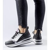 Gemre Black glitter platform sneakers by Marce | Shoptok.si