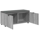  Haldna klop z blazino z vrati Siva Sonoma 100 x 38 x 46 cm, (5000155641) Slike