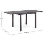 BIZZOTTO Aluminijasta vrtna miza 80x83 cm Pelagius – | Shoptok.si