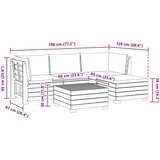  5 kom. Set vanjskih sofa Čvrsto drvo akacije Smeđa | shoptok.hr