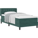 vidaXL Box Spring postelja z vzmetnico temno zelena 90x190 cm žamet | Shoptok.si