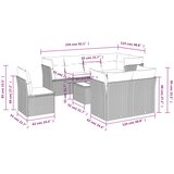  9-dijelni set vrtnih sofa od poliratana s jastucima svjetlosivi | shoptok.hr