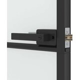 Sobna vrata tanka crna 83 x 201 5 cm kaljeno staklo i aluminij | shoptok.hr