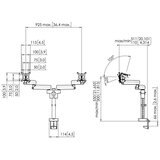 Vogels MOMO2237B,nosač za ekrane do 34" sa pomakom 180° i nagib -20°/+105°,10kg | shoptok.hr