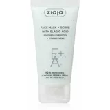 Ziaja Face Mask + Scrub with Elagic Acid piling maska 55 ml