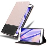 Cadorabo Ohišje, združljiv s Huawei v rose Gold Black - Zaščitni pokrov z magnetnim zapiranjem, stoječo funkcijo in režo za kartico, (20589828) | Shoptok.si