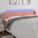  LED uzglavlje ružičasto 203x16x78/88 cm baršunasto | Eponuda.com