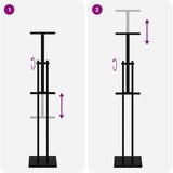  Stalci za sajmove 2 pcs Crna 26.5 x 26.5 x 127 cm Željezo Slike