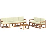  Set vanjskih sofa s jastukom 8 pcs Prirodna i krem | shoptok.hr
