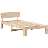  Krevetna konstrukcija Prirodna 100 x 200 cm Čvrsto borovo drvo | shoptok.hr