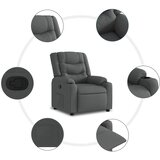  Naslonjač na podizanje od tkanine tamnosivi | shoptok.hr