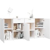  Komoda bela 160x36x75 cm iverna plošča | Shoptok.si