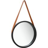  Zidno ogledalo s trakom 40 cm crno | shoptok.hr