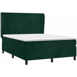 Krevet s oprugama i madracem tamnozeleni 140x190 cm baršunasti | shoptok.hr