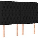  Posteljni okvir z vzglavjem črn 140x200 cm blago, (20903900) | Shoptok.si