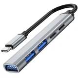 TIP C na 3xHUB 3.0+TIP C+ PD metal ( 689 )