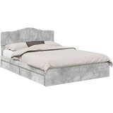  Postelja s shranjevanjem z vzglavjem Betonsko siva 150 x 200 cm, (5000106081) | Shoptok.si
