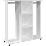  The Living Store Garderobna omara s koleščki bela 102x38x110 cm inženirski les - Garderobna Omara, (21496509) | Shoptok.si