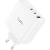 hoco. polnilec adapter N30 GuN QC PD 65W vhod 1x USB A in 2x Type C - bel | Shoptok.si