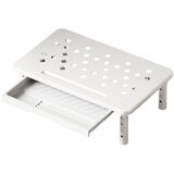 INF Nadgrajeno stojalo za monitor z predalom - Ergonomsko jekleno stojalo za računalnik White, (5000284215) | Shoptok.si