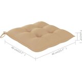 Vrtne stolice s bež jastucima 2 kom od masivne tikovine | shoptok.hr