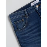 Reserved - Slim traperice isprana izgleda - mornarsko plava | shoptok.hr