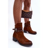 Boto Women's Heeled Fur-Lined Boots Camel Effie | Shoptok.si