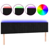  Posteljno vzglavje črno 180x5x78/88 cm žamet, (20952398) | Shoptok.si