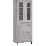  Visoka komoda siva sonome 69,5x34x180 cm od konstruiranog drva | shoptok.hr
