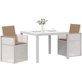  Vrtni set za objed 3 kom. Bijela i sivosmeđa PP | shoptok.hr