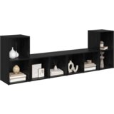 vidaXL Set TV komoda s policom s pohranom 4 pcs Crni hrast 72 x 35 x 36.5 cm | shoptok.hr